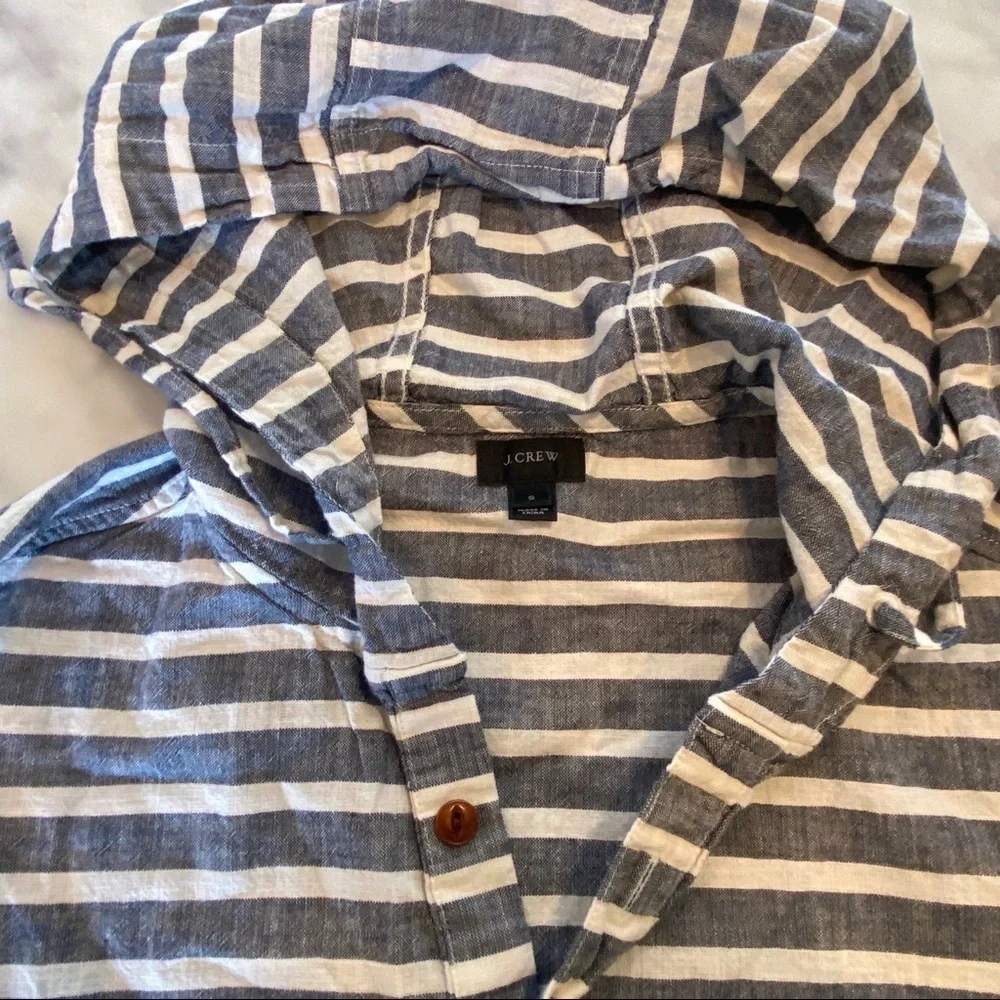 J. Crew Striped Baja Pullover Hoodie